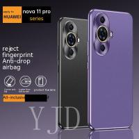 แผ่นหลังฝ้าสุดล้ำ YJD เคสสำหรับหัวเหว่ย Nova 11 Pro Nova 11 Ultra เลนส์โลหะกันกระแทกกรอบเคสโทรศัพท์