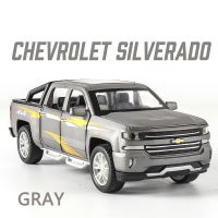 【Free-delivery】 MBJ Amll โมเดลรถเชฟโรเลต Silverado รถบรรทุก1:32จำลองโลหะอัลลอยดึงกลับของเล่นของขวัญคอลเลกชันสำหรับเด็ก