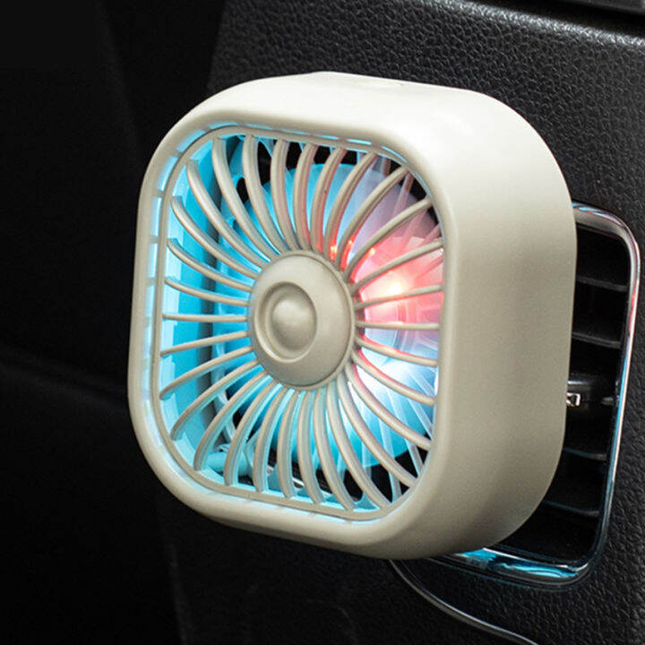Car Fan USB Fan with LED Light Powerful Cooling Air Fan for Vehicles Car Powerful Quiet
