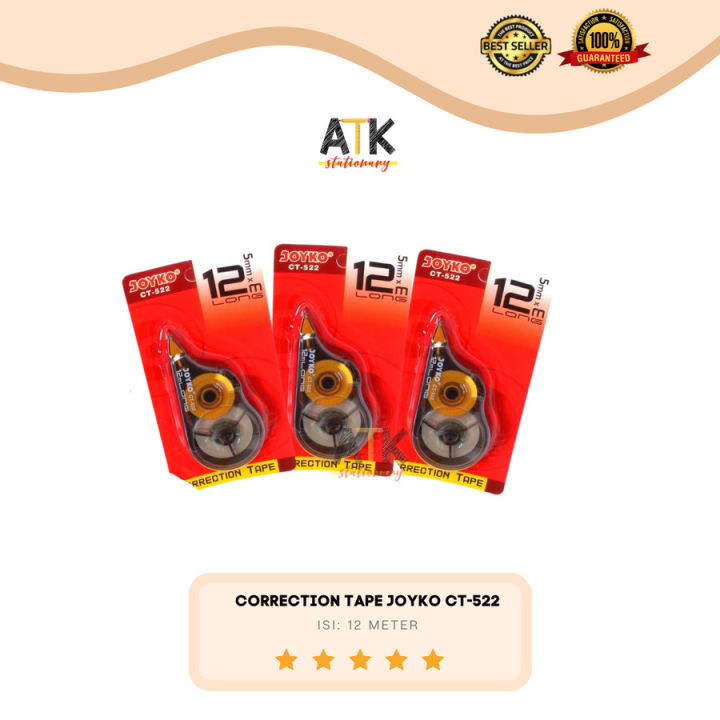 Jual JOYKO CORRECTION TAPE - TIP EX KERTAS - CT-522 - 12 METER - 1