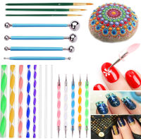 Mandala Dotting เครื่องมือ Multi-สไตล์เล็บเครื่องมือภาพวาด Stencils Drawing Stylus DIY หินลายนูนวาดปากกา Stylus Art Kit