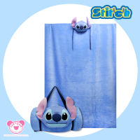 Disney หมอนผ้าห่ม ผ้าห่มม้วน Stitch สติชท์ / แองเจิ้ล / สกั๊ม เอาไว้สำหรับพกพา ม้วนพับเก็บง่าย ผ้าห่มขนนุ่ม (สินค้าลิขสิทธิ์แท้)