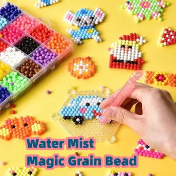 Fuse Beads Magic Water Creative Beads DIY set Pegboard Kit Craft Girls Gift  kids toys for