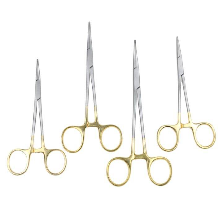 【YF】 Steel Forceps Hemostatic Straight Curved Hemostat Locking Clamps ...