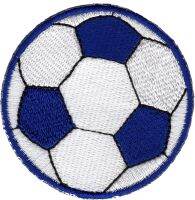 iron on patch Embroidery Football soccer 5.5 cm ลูกฟุตบอล ตัวรีด เย็บติดผ้าประเทศไทย โลโก้ปัก มีกาวสำหรับรีด ตกแต่งเสื้