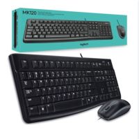 KEYBOARD &amp; MOUSE (คีย์บอร์ดและเมาส์) LOGITECH MK120 CORDED KEYBOARD AND MOUSE COMBO (BLACK) (EN/TH)