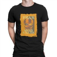 Dune Chronicles-Camiseta de algodón puro con cuello redondo para hombre, camisa de película de ciencia ficción, el miedo es la mente Killer, color amarillo, regalo distintivo