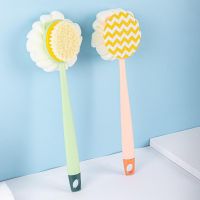 【cw】 1pc sided Handle Soft Shower Detachable Sponge Back Massage Accessories