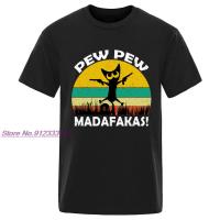 Oversize O Neck Mens T-Shirts High Quality Pew Madafaks Cat Harajuku Tees Tees Tees Camisetas Hipster 2021 Graphic Tshirt