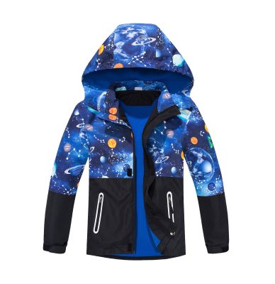Boys Sky Rain Jackets with Removable Hood Lightweight Waterproof Windbreakers Raincoats