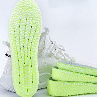 Heightening Running Insole for Shoes PU Popped Rice Particle Foam Breathable Soft Hiking Protects Knees Templates Feet Men Women