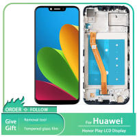 สำหรับ Huawei Honor Play หน้าจอ LCD แบบสัมผัส Digitizer Assembly สำหรับ6.3นิ้ว Honor Play COR-L29พร้อมกรอบสำรอง