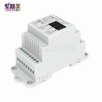 【❖New Hot❖】 yu07 Ac100v-240v Din Rail 2ช่อง2ch Ac Triac Dmx Dimmer เอาต์พุตซิลิคอนช่องคู่ตัวควบคุมไฟ Led Dmx512