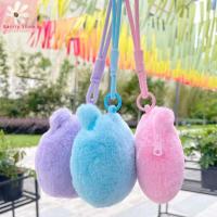 GARRIY Pouch Koin Dompet Koin กระเป๋าลายการ์ตูนสำหรับเด็ก,ตุ๊กตาหมีสายรุ้ง Care Bear