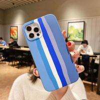 [คุณภาพดี] [ส่งจากไทย] เคสโทรศัพท์ลายรุ้งสีน้ำเงินเหมาะสำหรับ CASE IPHONE6.6S.6PLUS.6SPLUS.7.8.X.XS.XSMAX.IPHONE11.12