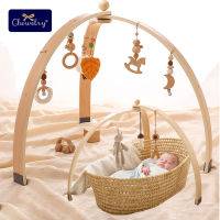 Baby Wooden Play Gym Mobile Hanging Sensory Toys Triangular Activity Gym Decorations Suspension cket Toy Rattles