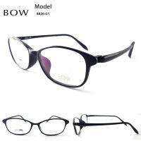 กรอบแว่นตา BOW รุ่น 8820-C1 เต็มกรอบสีดำเงา น้ำหนักเบา ใส่สบาย Vintage มีบริการตัดแว่นสายตาราคาถูก