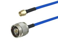 1Pcs RG402 0.141" N Male Plug to SMA Male Plug Connector RF Coaxial Jumper Pigtail Bule Semi Flexible Cable 4inch~10M Electrical Connectors