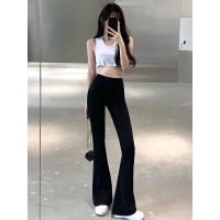 Long Flared Leggings, Stretchy cotton Leggings For Women