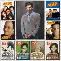 Seinfeld The Kramer George Portrait Classic Tv Series ภาพวาดผ้าใบ-ภาพผนังศิลปะตลก-เหมาะสำหรับแฟนๆของรายการฮิต-เหมาะสำหรับบ้านห้องนั่งเล่นบาร์คาเฟ่ตกแต่ง