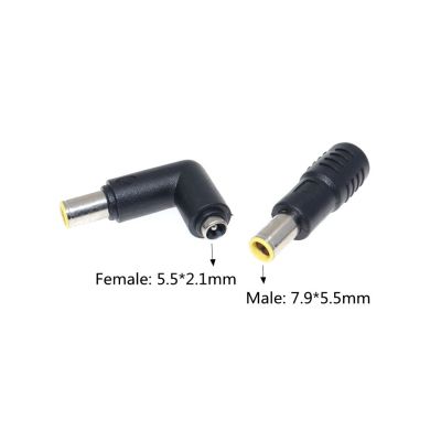 2PCS Dc Adapter 7.9x5.5mm To 5.5x2.1mm Female Convert Connector 20V For Lenovo V490 B590 B580 M490 M495 B480A Notebook  Wires Leads Adapters