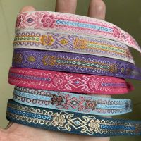 [HOT!] 10Yard Or 45Y 5/8 quot; 15MM Vintage Ethnic Embroidery Lace Ribbon Boho Lace Trim DIY Clothes Bag Accessories Embroidered Lace Fabric