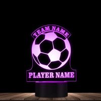 Football 3D Lights Football Team Name Custom LED Lights Personalised Soccer Player Name Table Lamp Custom Made LED Night Light