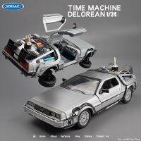 Welly 1:24 Diecast รุ่นรถ DMC-12 Delorean Back To The Future Time Machine โลหะของเล่นรถของขวัญคอลเลกชันรถรุ่น