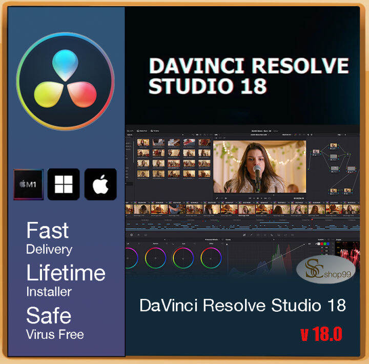 DaVinci Resolve Studio 17/18 For Windows 10/MacOS/M1(Latest 2023) Free  Gift? Lazada