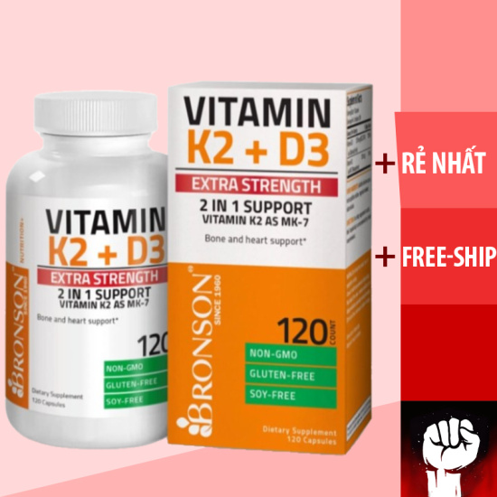 Vitamin d3 k2 plus bronson vitamin d3 k2 mk - ảnh sản phẩm 1