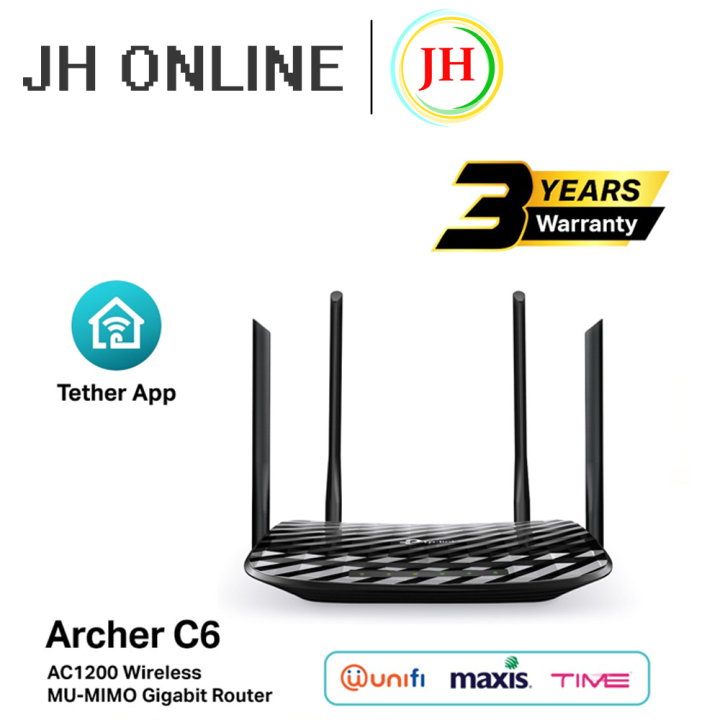 TP-Link Archer C6 - AC1200 Wireless MU-MIMO Gigabit Router (500Mbps ...