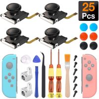 25In1 For Nintend Switch 3D Analog Joycon Joystick Thumb Stick Sensor Replacement Accessories Kit for Joy Con Controller Housing Wall Stickers Decals