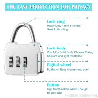 【CC】♕❃  Pack of 2 Padlock 3 Digit School Luggage Suitcase Cupboard Safety Locks