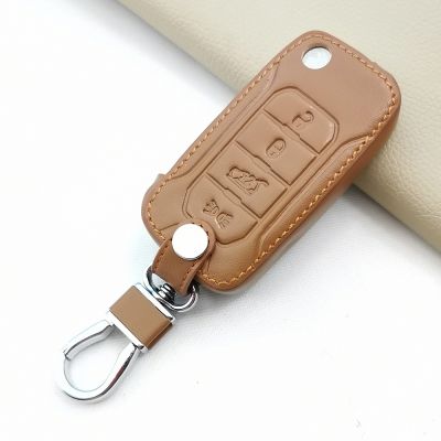 ▪❖ Leather Car Key Remote Cover Full Case For Jeep Renegade 2016 Flip Folding Keychain Protection Auto Accessories Ring Styling