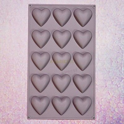 GL-แม่พิมพ์ ซิลิโคน ลายหัวใจแหลม 15 ช่อง (คละสี) Sharp heart silicone mold