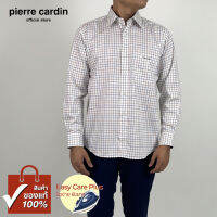 Pierre Cardin เสื้อเชิ้ตแขนยาว Easy Care Plus รีดง่ายยับยาก Basic Fit รุ่นมีกระเป๋า ผ้า Cotton 100% [RCC7899-BR]