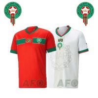 shot goods Top Quality 2022 Moroco World Cup FIFA Jersey Home Away Jersey Soccer Football Jersey Men T-shirt Fan Version