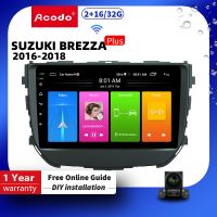 Acodo 9inch Android 12 Car Radio Multimedia Player For SUZUKI BREZZA 2016-2018 Android Car Stereo Auto Radio Multimedia Video Player BT Navigation GPS WIFI FM BT Carplay Steering wheel controls Car Autoradio