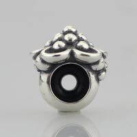 Genuine 925 Sterling Silver Water Lily Spacer Flower Stopper Charm Beads Fits European 3 Mm Bracelet Jewelry