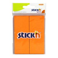 กระดาษโน้ตกาวในตัว STICKN #21091 ขนาด 1.5x2 นิ้ว (1x4) สีส้มนีออน (PC)