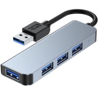 USB 3.0 Hub, 4 Port USB Data Hub Adapter Ultra Slim USB Splitter for MacBook, Laptops, USB Flash Drives, Mobile HDD