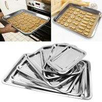 Stainless Steel Rectangular Grill Fish Baking Tray Plate Pan Kitchen Supplies