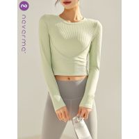 COD Long-sleeved yoga clothes womens top Pilates running quick-drying clothes fitness clothes short sports T-shirt autumn