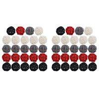 48X 2 Inch Rattan Balls Decorative for Home Decor DIY Filler Ornament Wedding Table Decoration(Black, Grey, Red, White)