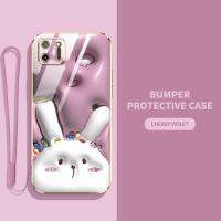 เคสโทรศัพท์สำหรับ Realme OPPO C11กระต่ายน่ารักการ์ตูน2020สุนัขลายฝาครอบด้านหลังกันกระแทกป้องกันรอยขีดข่วนป้องกันการตกหล่นสายคล้องคอ