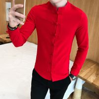 [COD] 2022 spring and autumn new casual Chinese style buckle solid long-sleeved version slim linen cardigan