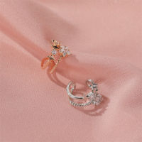 Korean Crystal Clip Earrings For Women Zircon Earring Without Hole Jewelry Fake Earrings