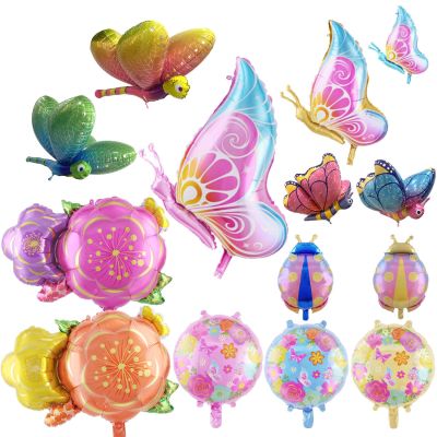 Butterfly Foil Balloons Fairy Balloon Helium Balloons Ladybug Butterfly Theme Party Supplies Baby Shower Wedding Birthday Decor