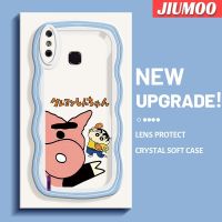 เคส JIUMOO สำหรับ Infinix Smart 4เคส X653 4C แฟชั่นเท่เด็กผู้ชายดีไซน์ใหม่ขอบคลื่นเคสมือถือกันกระแทกแบบใสนิ่มโปร่งใสลายกล้องถ่ายรูปง่ายปลอกป้องกันอ่อนโยน