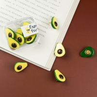 6 Pcs avocado Shape Push Pins Plastic Good Quality Colored Thumbtacks Office School Clips Pins Tacks